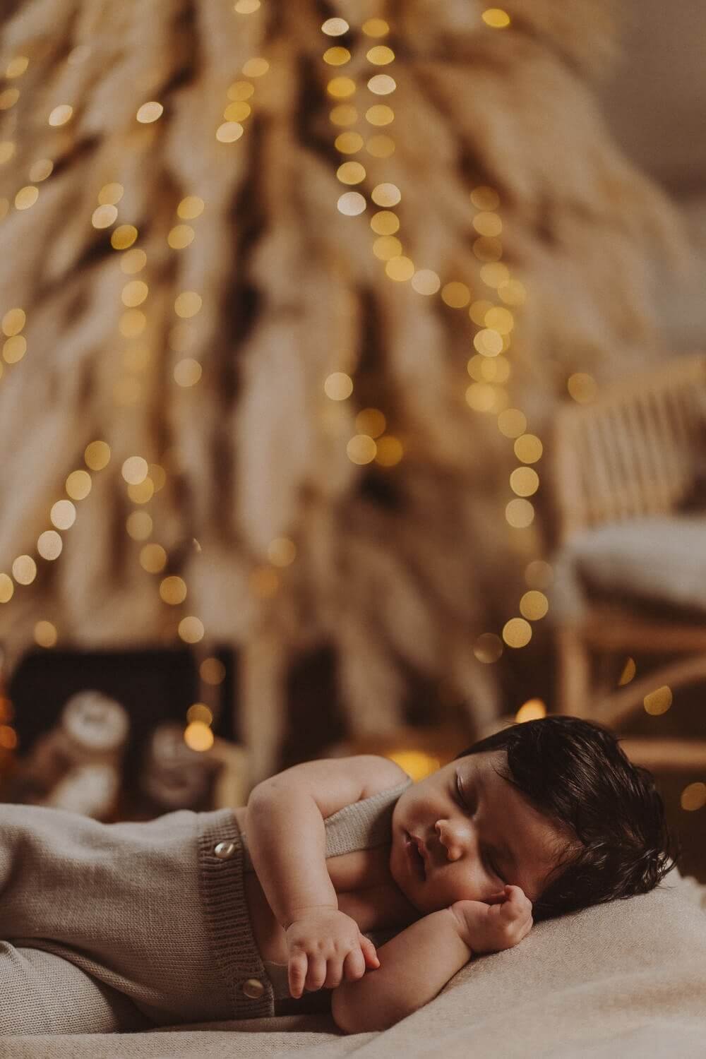 primera sesion de fotos de bebe navidad