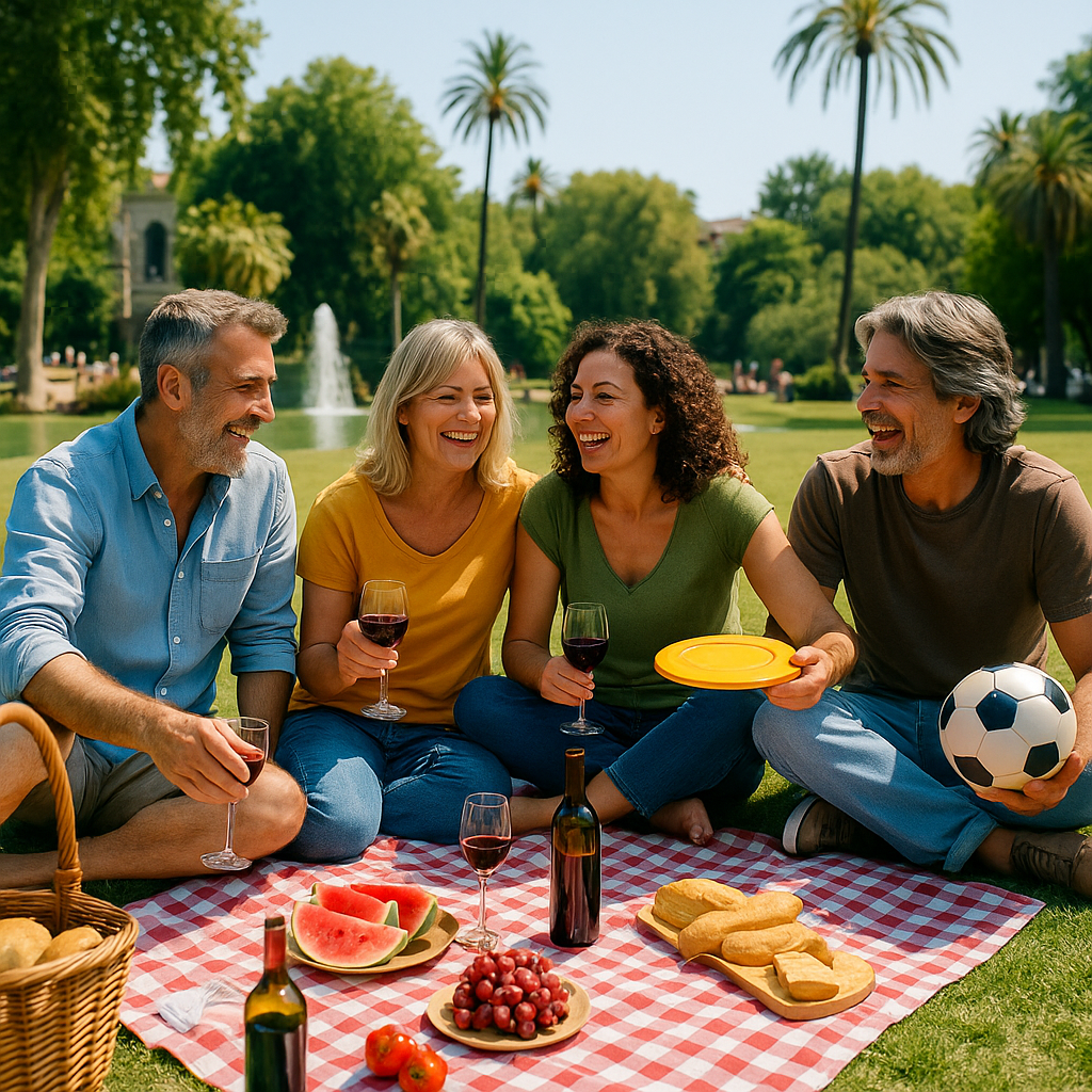 Picnic en el parque Barcelona cumpleaños