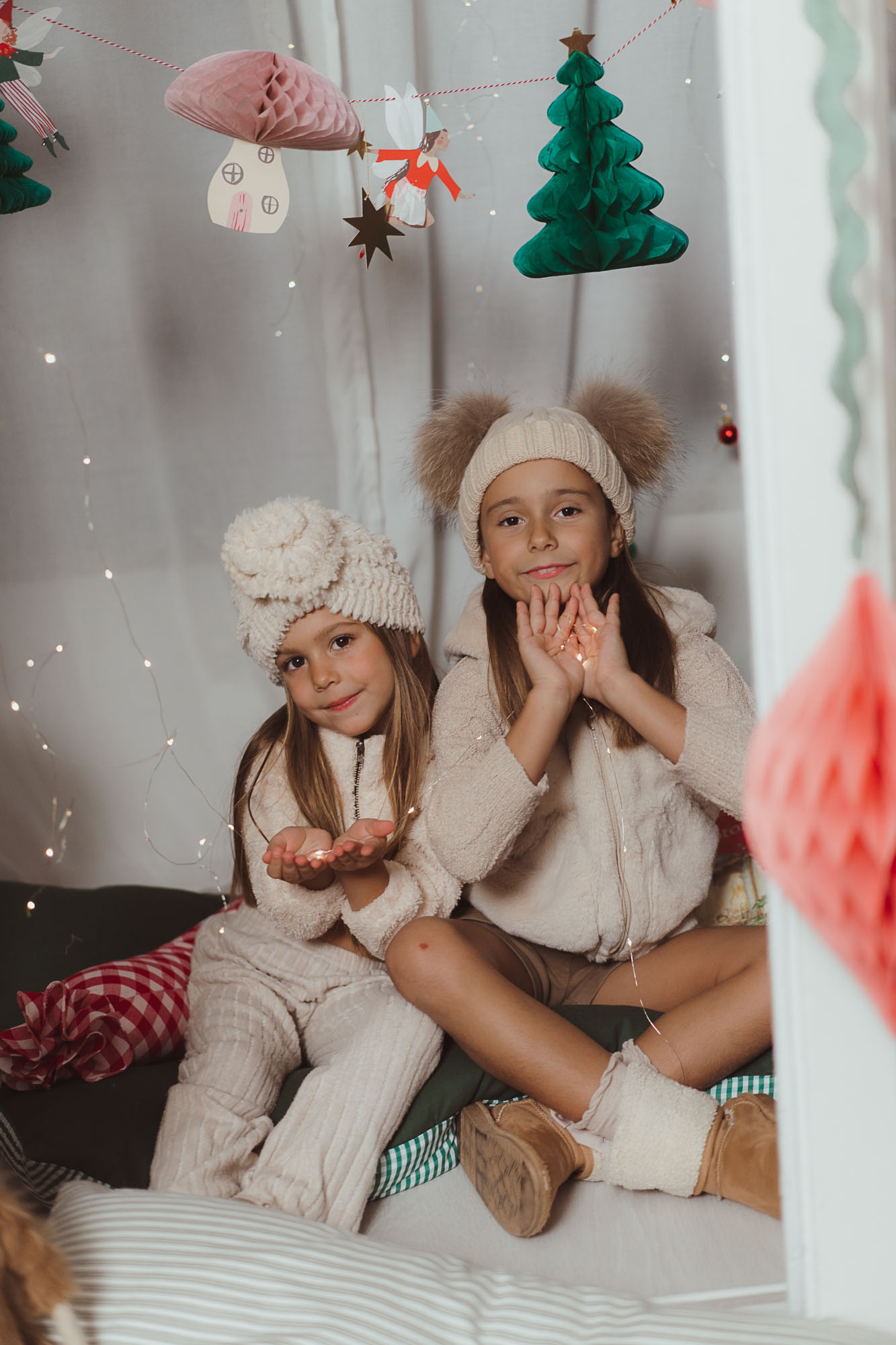 christmas photos at home girls bed christmas decoration