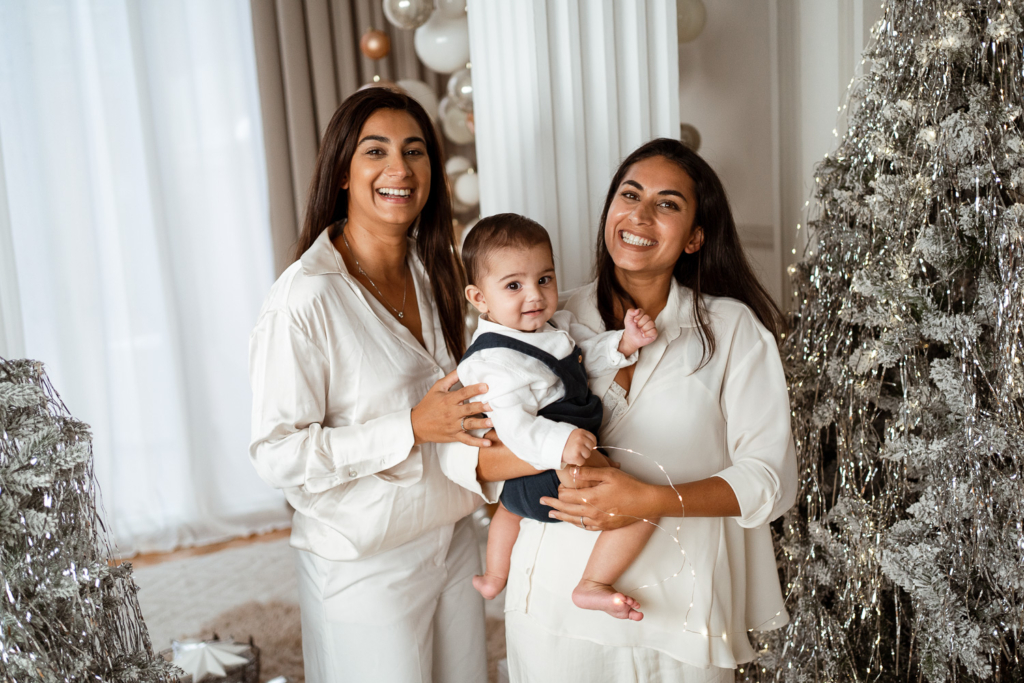 christmas photoshoot family baby outfits