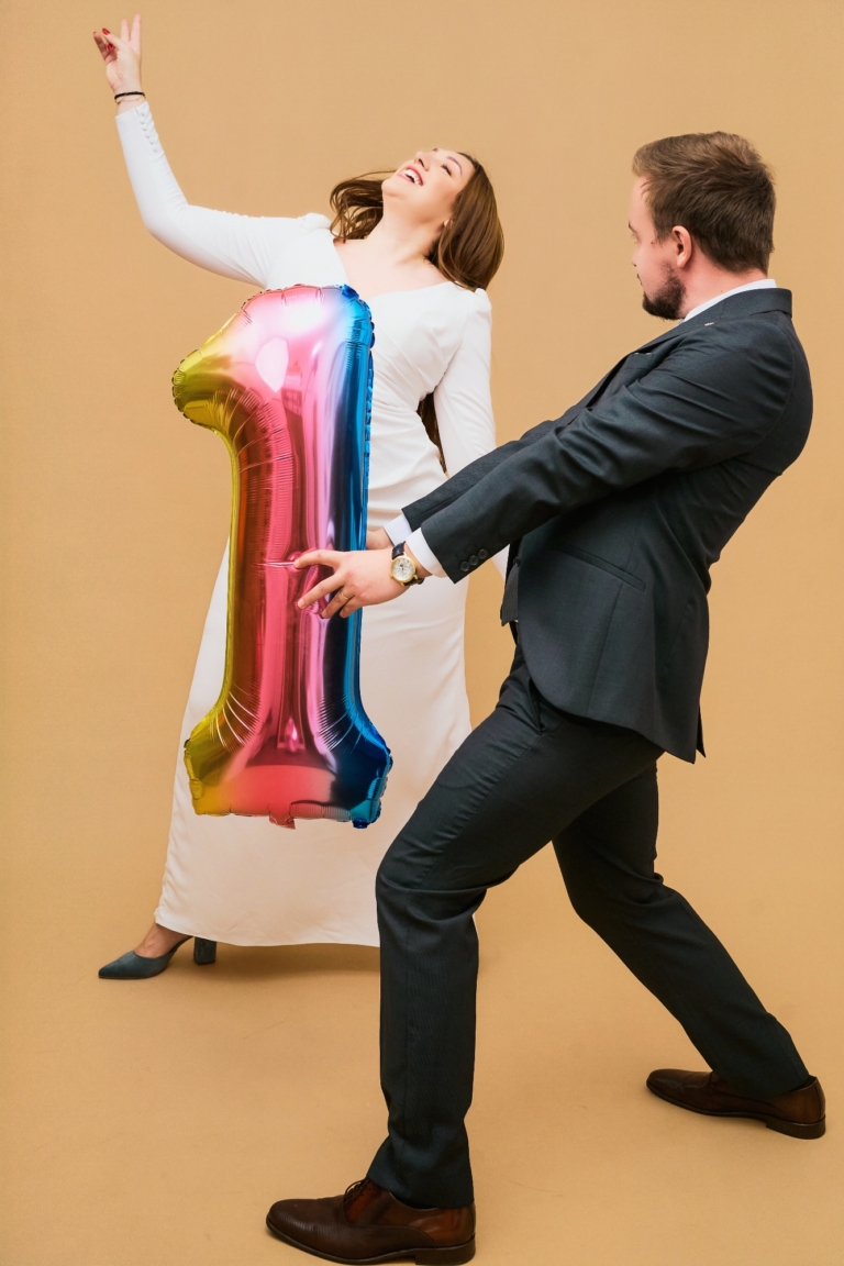 self photo studio in Barcelona wedding aniversary