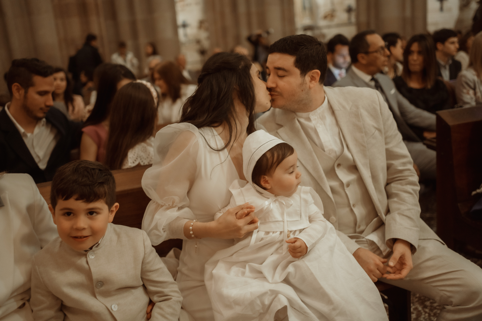 baptism church family kissing family photos ceremony
