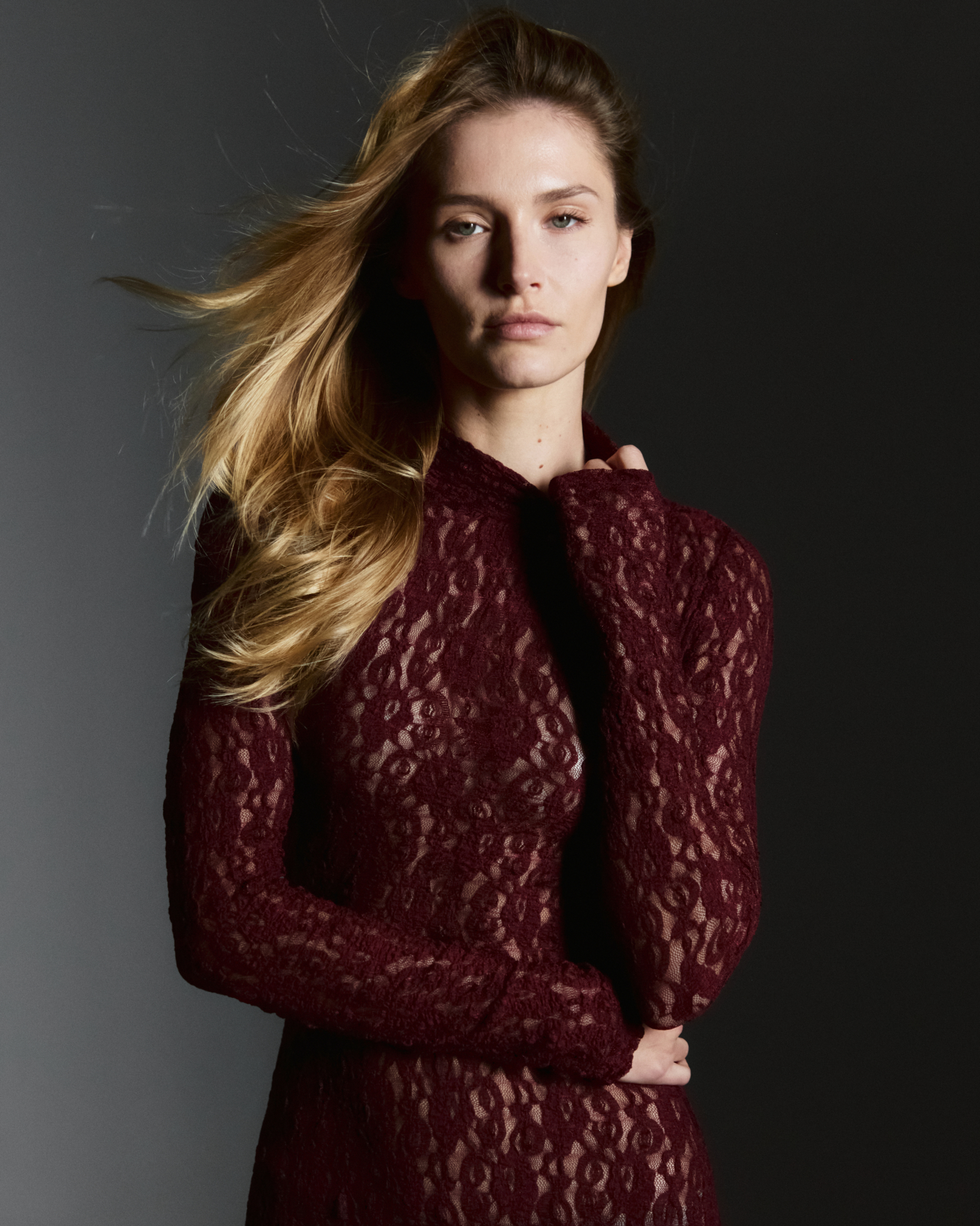 elegant woman burgundy dress photo shoot types personal branding