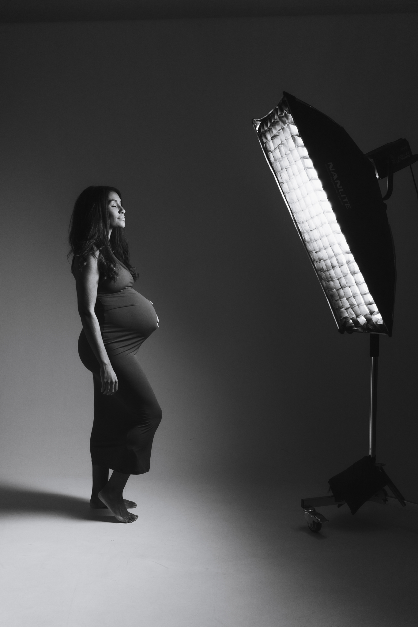 pregnancy gifts christmas photo session black white professional studio