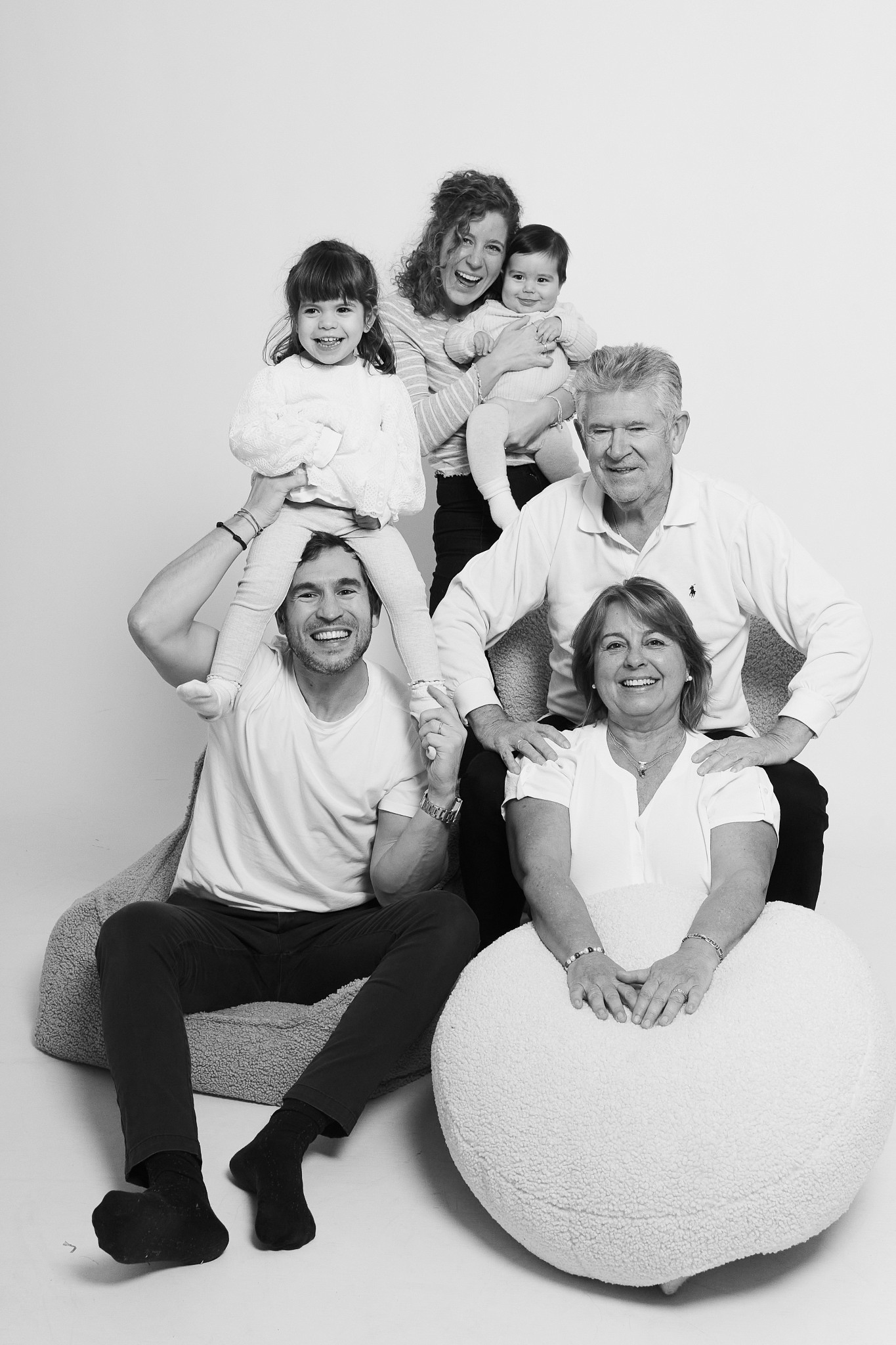 la sesión de fotos de familia