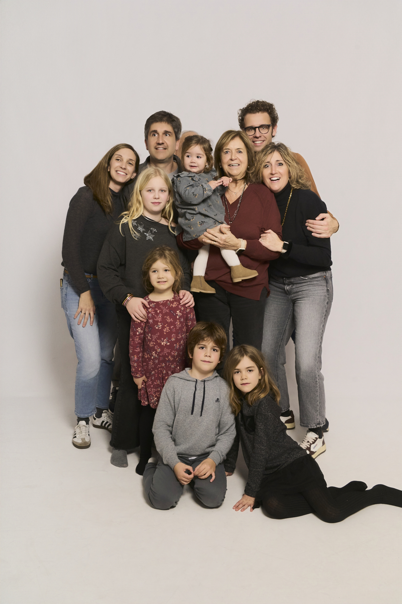 la sesión de fotos de familia